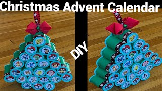 How To Make Christmas Advent Calendar From Paper Towel Toilet Paper Tubes DIY Christmas Countdowns [upl. by Yrrej]