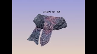 Sciarpina Scarf quotNirvanaquot tutorial ai ferri 💕Creando con i filati💕 [upl. by Tamar70]