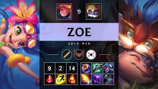 Zoe Mid vs Heimerdinger Godlike  KR Grandmaster Patch 1421 [upl. by Mirabelle]