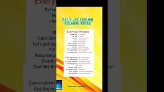 Daily use English phrasal verbsSpoken English vocabularyDaily use English speaking [upl. by Pineda532]