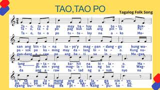 Tao Tao Po Tagalog Folk Song  24 [upl. by Jayne229]