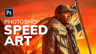 Photoshop Album Cover Art Design quotKing Quanquot Speed Art [upl. by Newcomb665]