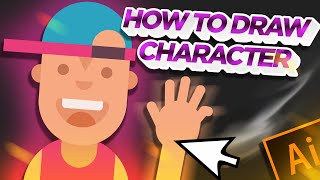 How to draw character in Illustrator [upl. by Boyden431]