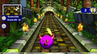 Gutterball Golden Pin Bowling in 2024 Wacky Purple with a Wacky 1 decal Gameplay in Jungle alley [upl. by Aremat704]