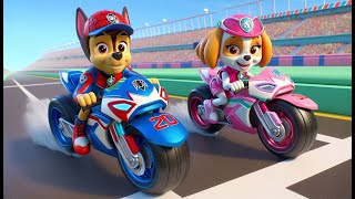 Paw Patrol Ultimate Rescue  SpiderMan CHASE Joins the Race with SKYE  Funny Story  Rainbow 3 [upl. by Largent]