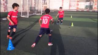 Soccer drill to improve passing for kids U8 [upl. by Subak]