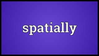 Spatially Meaning [upl. by Ecirtaeb]