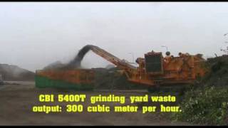 5400T Grinding yard waste [upl. by Wilbert]