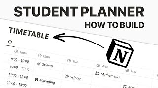 Build a Student Planner in Notion  Notion for Beginners [upl. by Morril865]