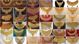 Top 100 Gold necklace designs 2022 gold necklace set designs🎀gold goldjewellery necklace new [upl. by Ientruoc554]