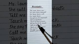 Shaggy  Boombastic Lyrics song viral shorts handwriting lyrics [upl. by Yecnuahc]