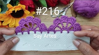 216 puntilla para zurdos Muy Bonita y rápida de hacer  Say Artes [upl. by Anailli]