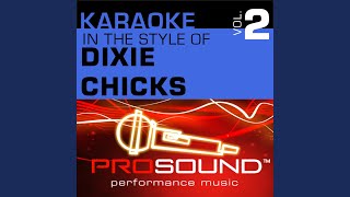 Landslide Karaoke With Background Vocals In the style of Dixie Chicks [upl. by Cochard]