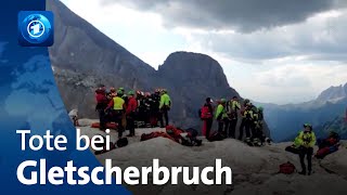 Dolomiten Mindestens sechs Tote bei Gletschersturz [upl. by Esinyl]