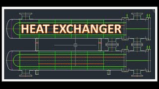 DRAFTER AUTOCAD 2D PART 45 HEAT EXCHANGER [upl. by Adnola]