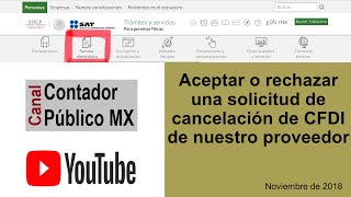 Tutorial Aceptar o rechazar una solicitud de cancelación de CFDI 33 o 40  Factura Electrónica [upl. by Carothers]