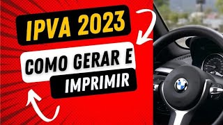 IPVA 2023 Como gerar e imprimir a guia para pagar no Río de Janeiro [upl. by Leuqram]