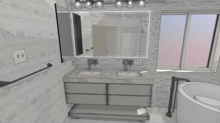 3D Design Software Bathroom Flythrough [upl. by Hoban]