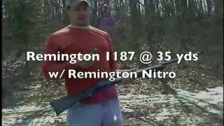 Shotgun Patterning  Comparing Winchester Supreme 35quot amp Remington Nitro 35quot turkey loads [upl. by Tilda]