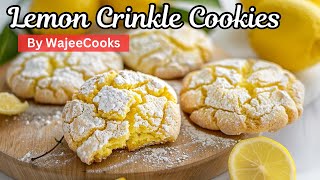 The Best Soft Lemon Crinkle Cookies Recipe By WajeeCooks [upl. by Malinda853]