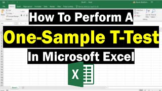 How To Perform A OneSample TTest In Excel [upl. by Ortrud]