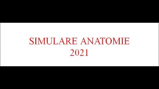 SIMULARE ANATOMIE BAC BIOLOGIE 2021 [upl. by Cristionna]