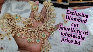 Exclusive diamond cut jewellerynecklace setbridal party jewellery at offer price helptalk [upl. by Monte]