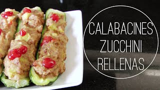 Cómo hacer calabacitas zucchini rellenas de carne y verduras Receta rapida Idea de aperitivo [upl. by Diogenes609]