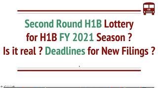 Second Round H1B Lottery Results FY 2021 Season [upl. by Enilrem]