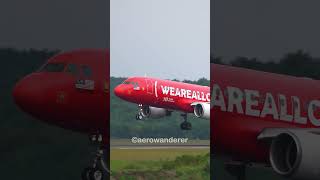 The SMOOTHEST A320 landing ever seen  shorts aviation airasia landing plane kualalumpur [upl. by Hook]