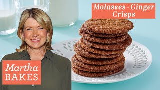 Martha Stewarts MolassesGinger Crisps  Martha Bakes Recipes [upl. by Noivert]