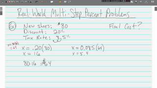 Real World Multi Step Percent Problems [upl. by Schaffel810]