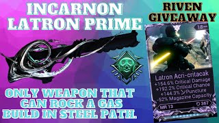 This Warframe Incarnon Latron Prime Build with Riven is BUSTED [upl. by Perrin]