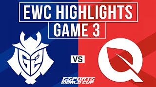 G2 vs FLY Highlights Game 3  EWC 2024 Quarterfinals  G2 Esports vs FlyQuest [upl. by Annauj707]