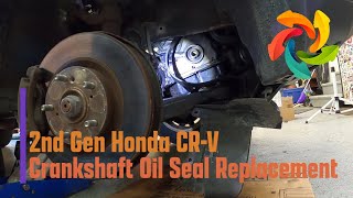 2005 Honda CRV Front Crankshaft Main Oil Seal Replacement [upl. by Enaed732]