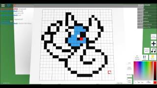 how to draw Dragonair on pixel art creatorROBLOX [upl. by Lavina223]