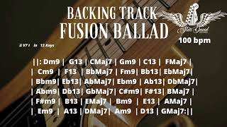 Backing Track Fusion Ballad ii V I in 12 Keys [upl. by Ondine]