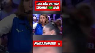 VOLEYBOL MİLLİ TAKIMIZA YEŞİL KART Tebrikler Santarelli shortsvideo shorts paris2024 short [upl. by Ikkaj29]