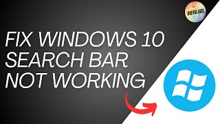 How To Fix Windows 10 Search Bar Not Working  Cant Type In Windows 10 Search Bar FIXED [upl. by Folsom]