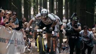 Mathieu van der PoelVSNino Schurter EscapeMTB World Cup 2019 [upl. by Berthold]