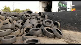 Rubber Recycling Behind the scenes at our recycling facility located in Laverton North Victoria [upl. by Enilauqcaj]