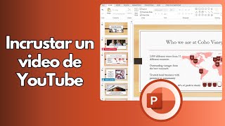 Cómo incrustar un video de YouTube en Powerpoint Tutorial [upl. by Ardnohsed23]