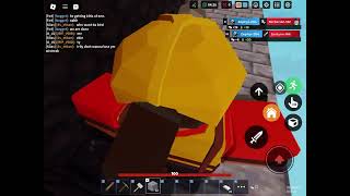 Playing Roblox Bedwars on mobile and making a “bunker” [upl. by Schnurr849]