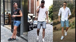 Denim Shorts Ideas For Men2018 Mens Fashion [upl. by Adriane]