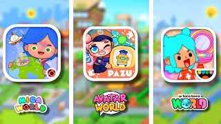 MIGA WORLD VS AVATAR WORLD VS TOCA BOCA WORLD  MIGA  PAZU  TOCA BOCA [upl. by Leslie]