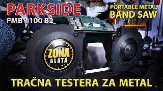 Parkside PMB 1100 B2 Tračna Testera Za Metal  Bonsek  Sečenje Profila za bravare Recenzija TEST 4K [upl. by Rozina]