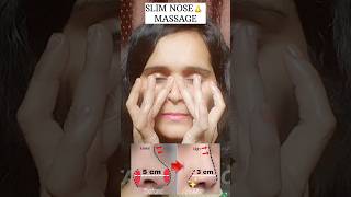 1 Min Slim Nose👃 Massage To Reshape Nose Naturally✨️ shorts [upl. by Odlonyer]