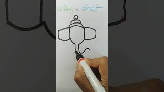 Easy ganesh ji drawing [upl. by Arimay]