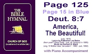 Purple Hymnal Page 125 Hymn related to Deuteronomy 87  America The Beautiful [upl. by Ahsekyw420]