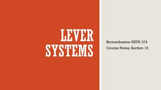 Lever Systems  Biomechanics [upl. by Hershell]